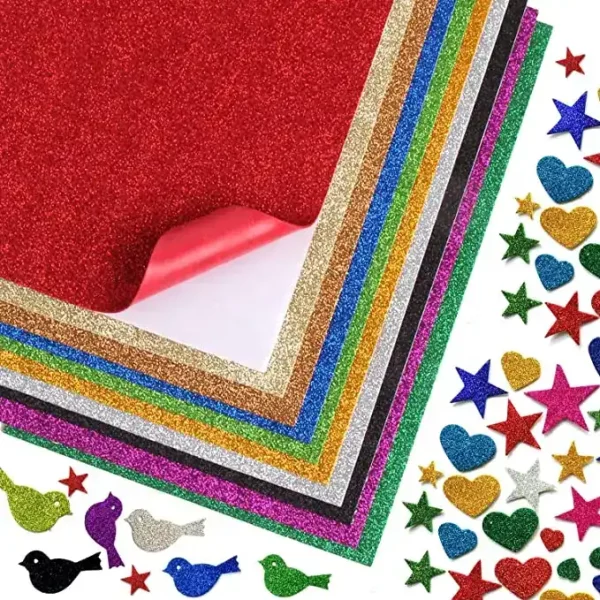 Wholesales Eco-friendly Goma EVA foam sheet 2mm Color adhesive EVA Glitter foami EVA Foam sheet for craft - Image 2