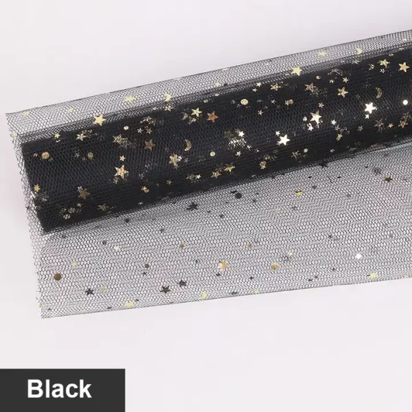 DIY Bronzing Sequins Star Moon Gauze Holding Bouquet Lining Wrapping Paper Mesh Flower Wrapping Paper - Image 5