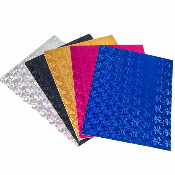 Plain Destructible vinyl film roll A3 A4 Size Paper Self Adhesive Hologram Paper And Cardboard Sticker Holographic Sticker