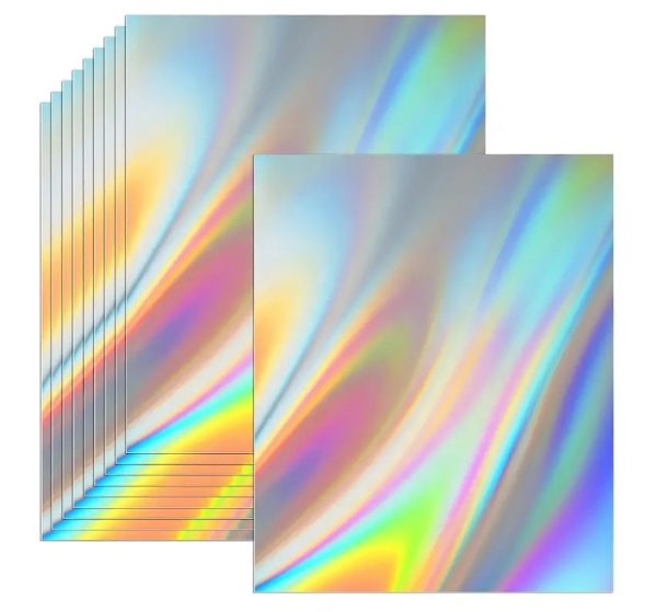 Metallic Holographic Card Stock Glitter Mirror Paper Shiny Iridescent Laser Metallic Paper For DIY Craft