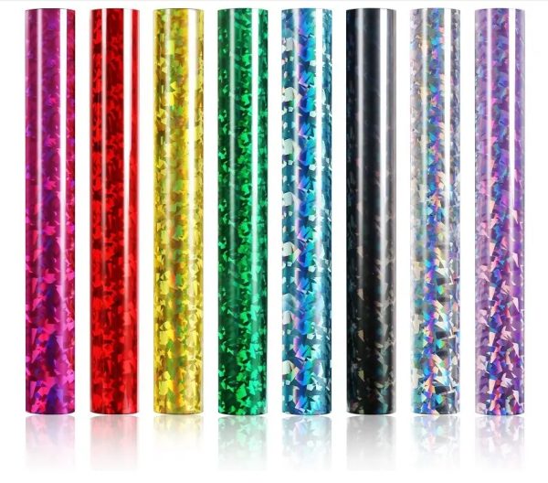Prime Vinyl Holographic Sparkle Glossy Adhesive Permanent Vinyl Sheet for Crafts and Decal