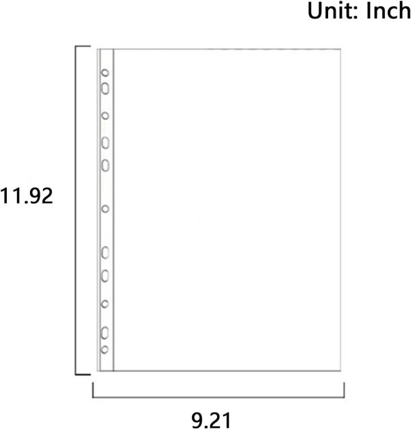 Transparent A4 Folders Filing 11 Hole Loose Leaf waterproof sheet protector - Image 3