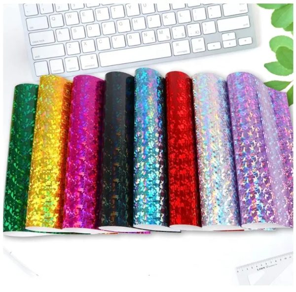 Prime Vinyl Holographic Sparkle Glossy Adhesive Permanent Vinyl Sheet for Crafts and Decal - Image 6