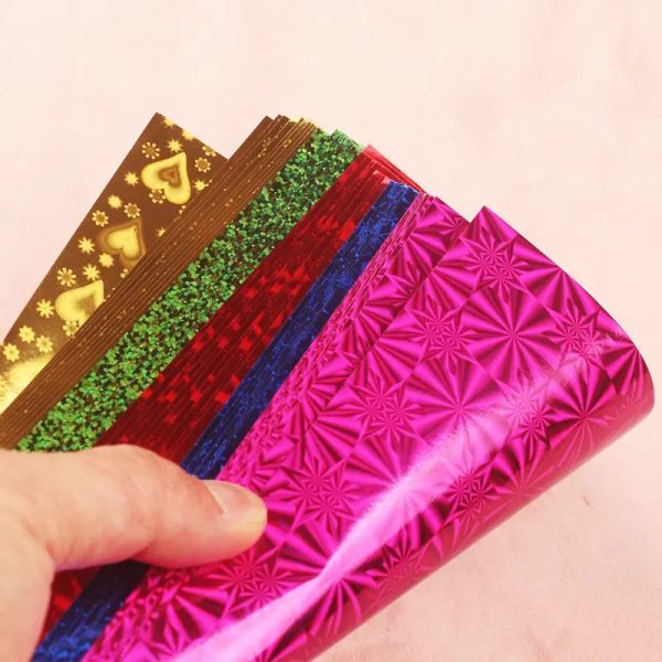 Laser Cardboard Glossy DIY Handmade Paper Origami Special Art Paper for Children's decorative - Image 3