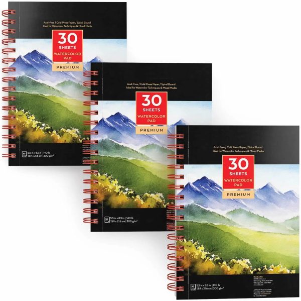2022 300gsm Wholesale A4/A5 Size High Quality Watercolor Painting Paper Pad Watercolor Pad Students Art Supplies 30 sheets - Image 5