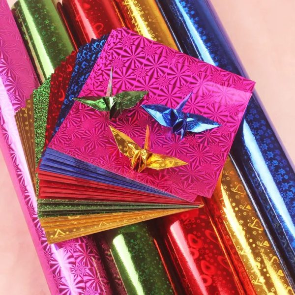 Laser Cardboard Glossy DIY Handmade Paper Origami Special Art Paper for Children's decorative - Image 4