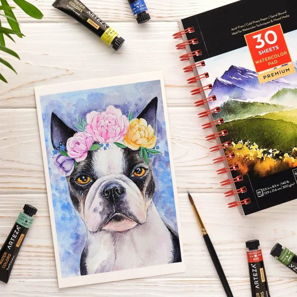 2022 300gsm Wholesale A4/A5 Size High Quality Watercolor Painting Paper Pad Watercolor Pad Students Art Supplies 30 sheets - Image 6