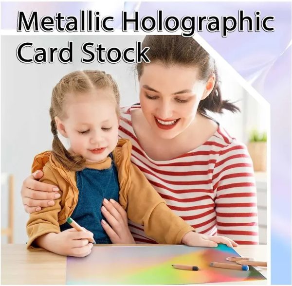 Metallic Holographic Card Stock Glitter Mirror Paper Shiny Iridescent Laser Metallic Paper For DIY Craft - Image 5